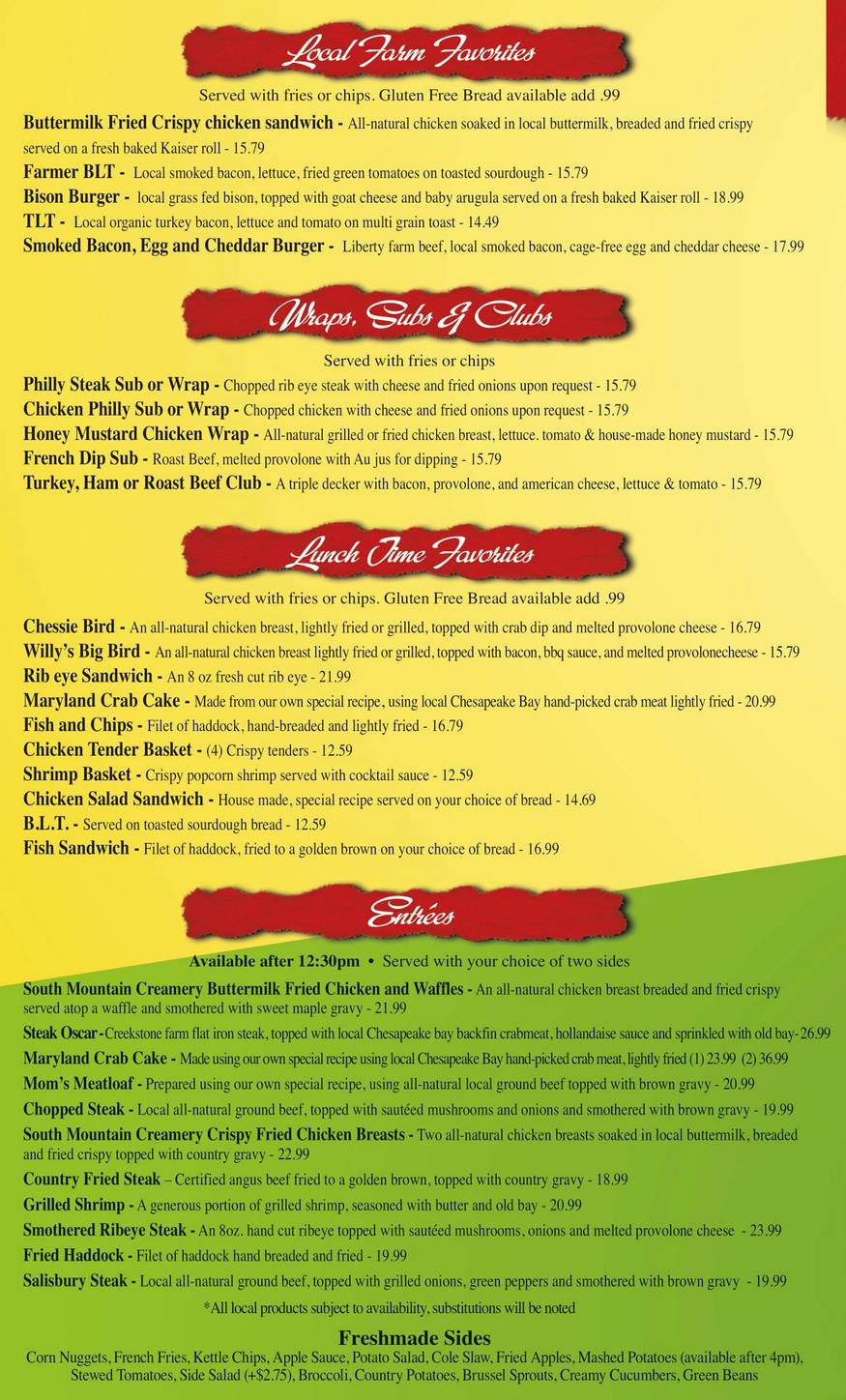 Lunch & Dinner Menu